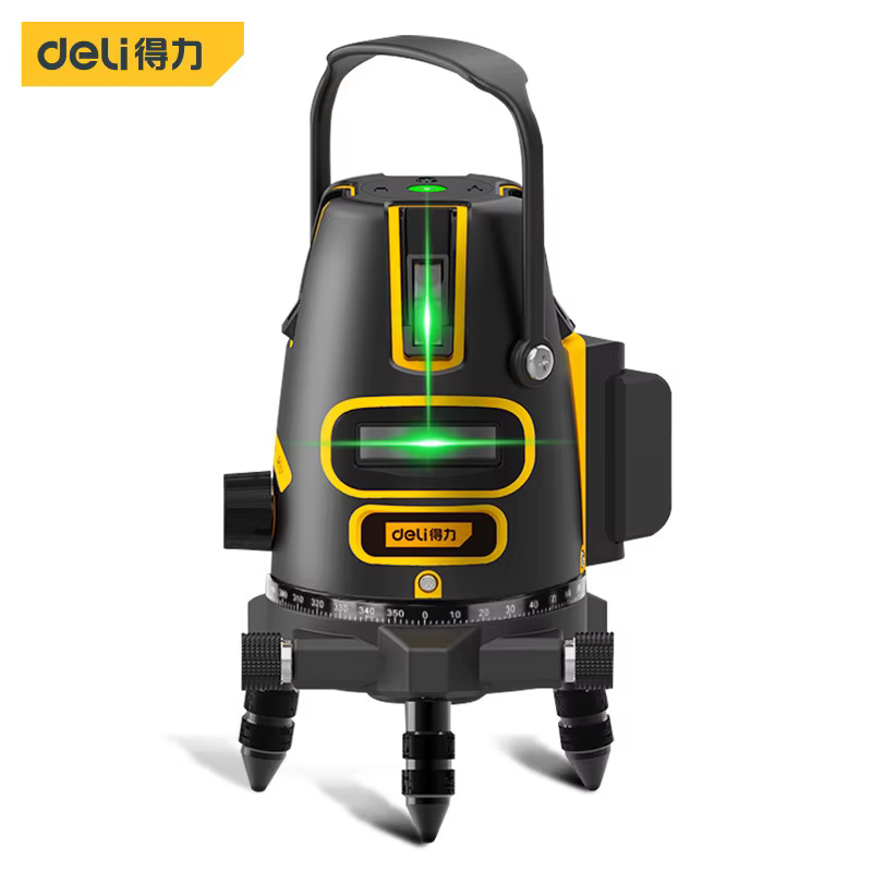 Deli niveau Laser GreenRadius 2/3/5 crosslines auto-nivelant 360 rotatif pour utilisation intérieure et extérieure alignement horizontal et vertical