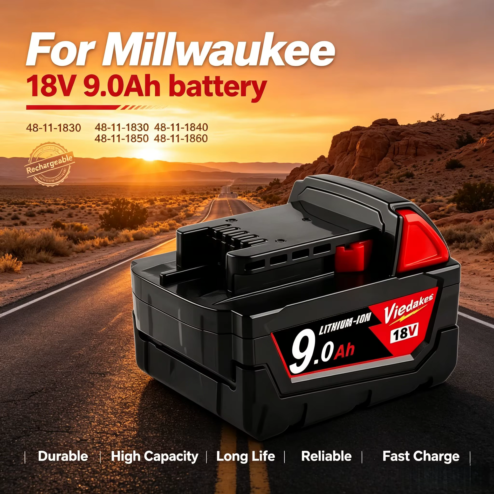 Nouvelle batterie pour outil électrique 18V 5.0/6.0/9.0Ah