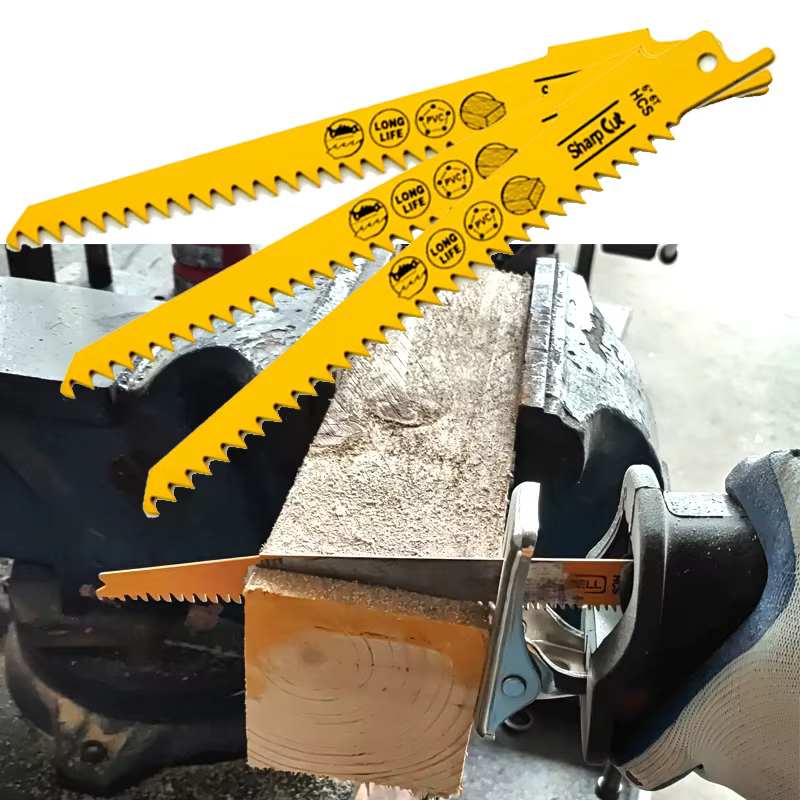 10 pièces 6 "pouces 6TPI lames de scie sabre pour couper le bois et le plastique acier à haute teneur en carbone lame