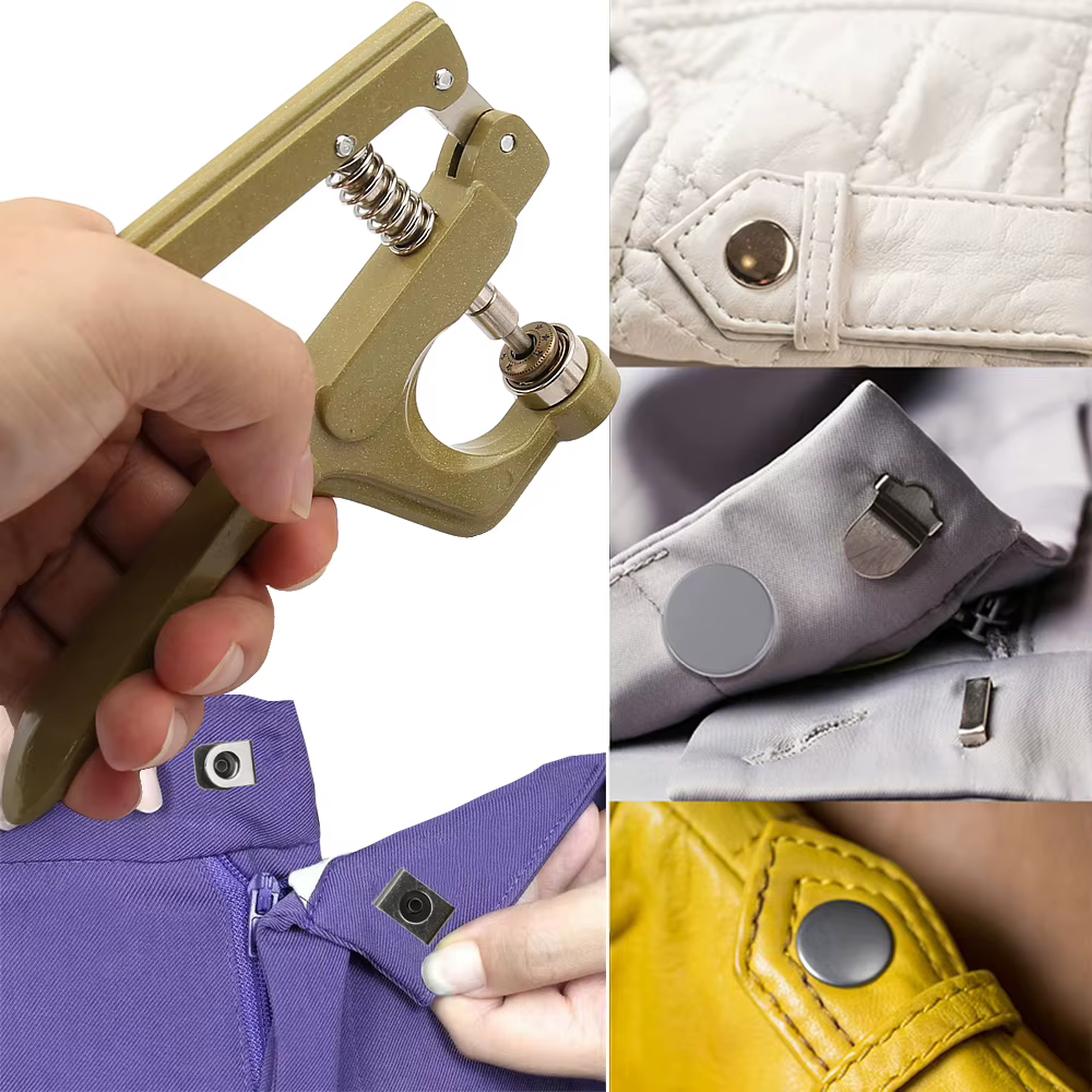 Outils de presse à main portables pour boutons-pression Jeans bricolage maroquinerie vêtements sacs manteau accessoires de couture