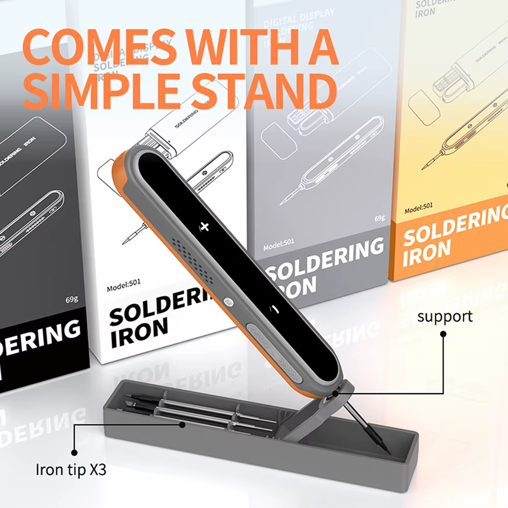 Kit de fer à souder électrique numérique USB multifonctionnel intelligent 180-450 ℃ Fer