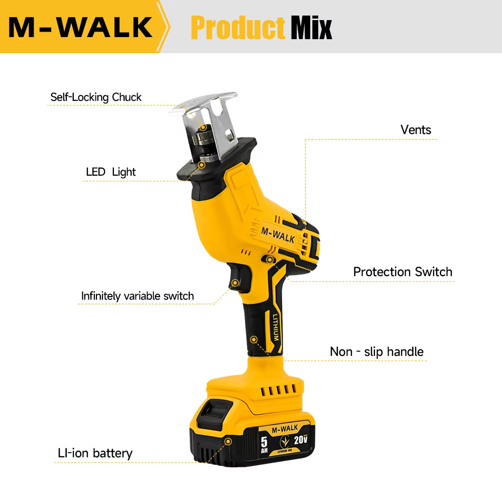 M-WALK 3000 tr/min scie alternative électrique sans fil tronçonneuse