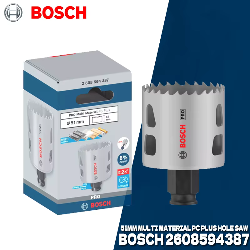 BOSCH 20/38//51/54/60/76/83/92 MM PRO Scie cloche multi-matériaux PC Plus pour perceuses à percussion 2608594368 2608594404 2608594394