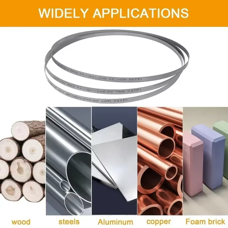 Lame de scie à ruban bimétallique m42 1440x13x0.65mm 10/14TPI 6T 8/12T 14T pour couper le métal et le bois