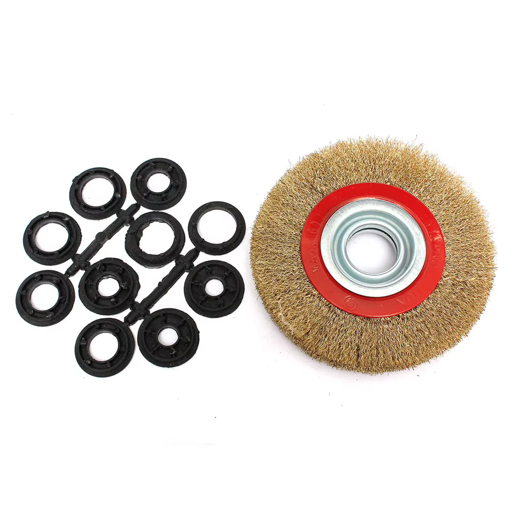 Brosse à roue plate en fil d'acier