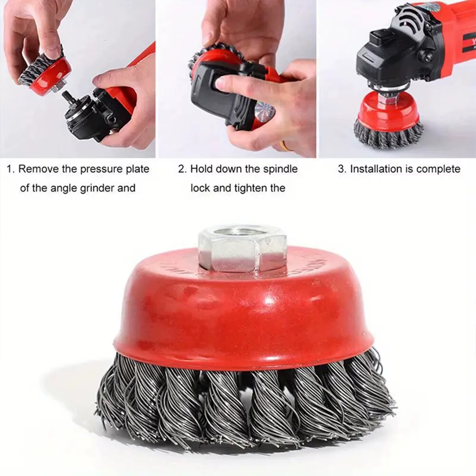 Brosse métallique pour meuleuse d'angle