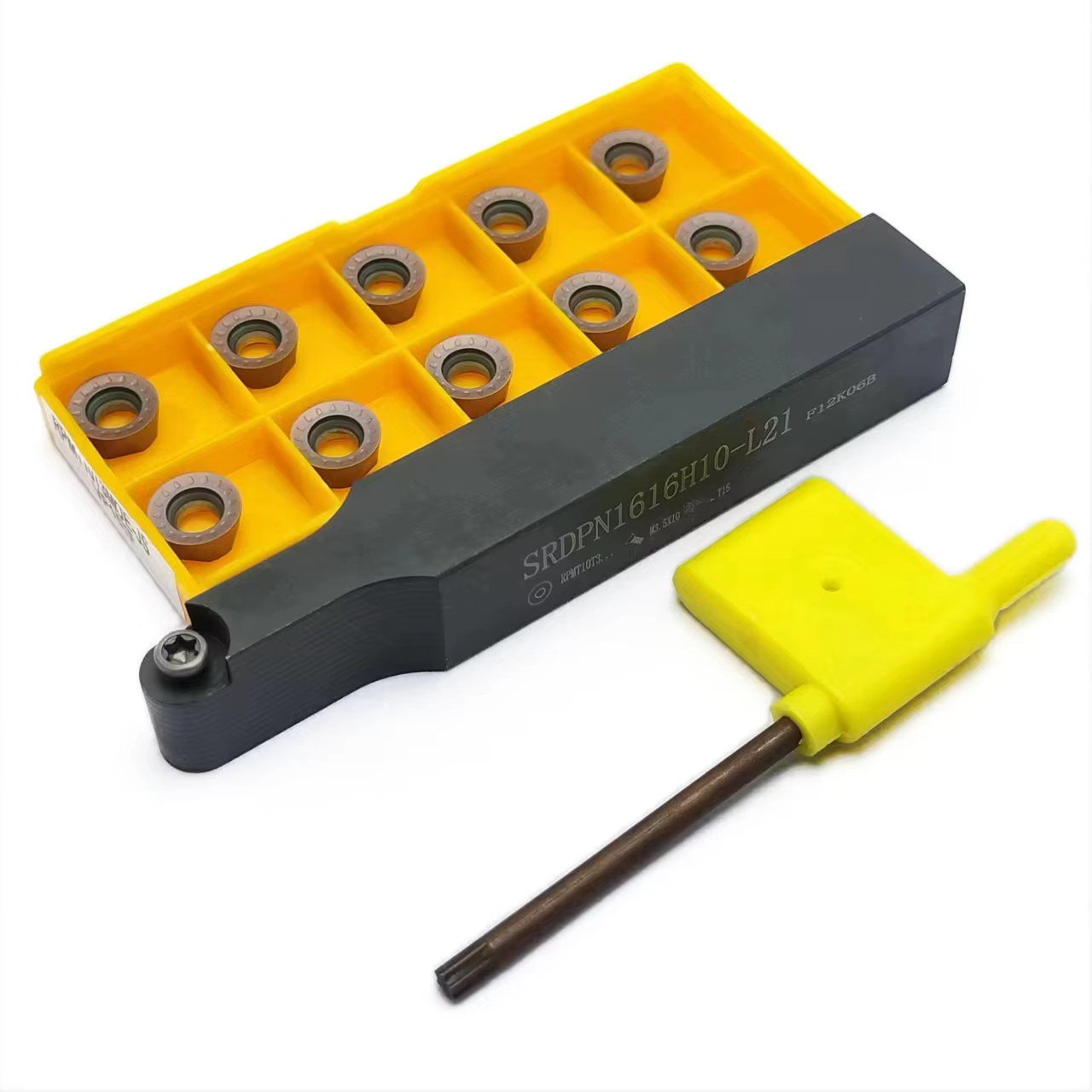SRug N SRDPN1010H10-L21 SRDPN1212H10-L21 SRDPN1616H10-L10 barre d'alésage porte-outil externe RPMT10T3MOE-JS inserts en carbure VP15TF