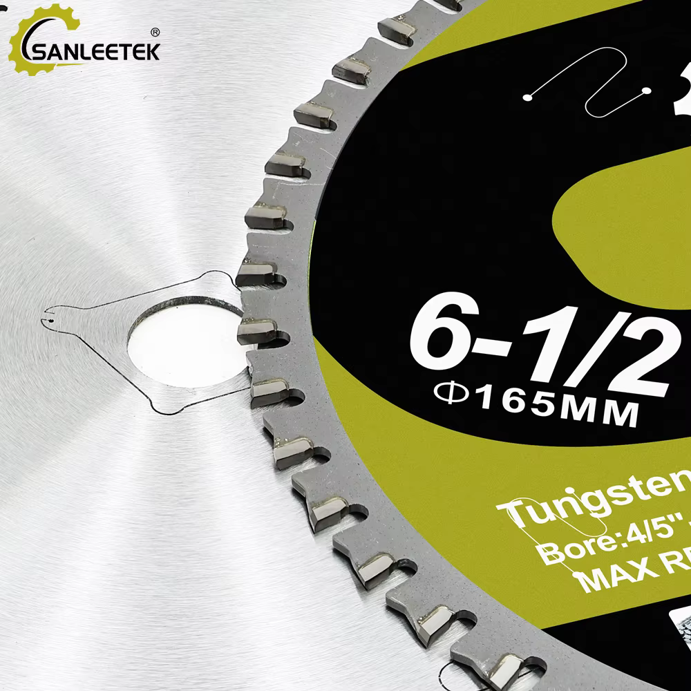 SANLEETEK 1 pièce Lame de scie circulaire en alliage de 165 mm pour la découpe de l'acier