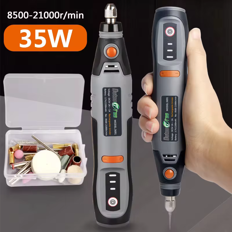 35W USB outil rotatif sans fil Dremel bricolage Mini perceuse stylo de gravure électrique 3 vitesses