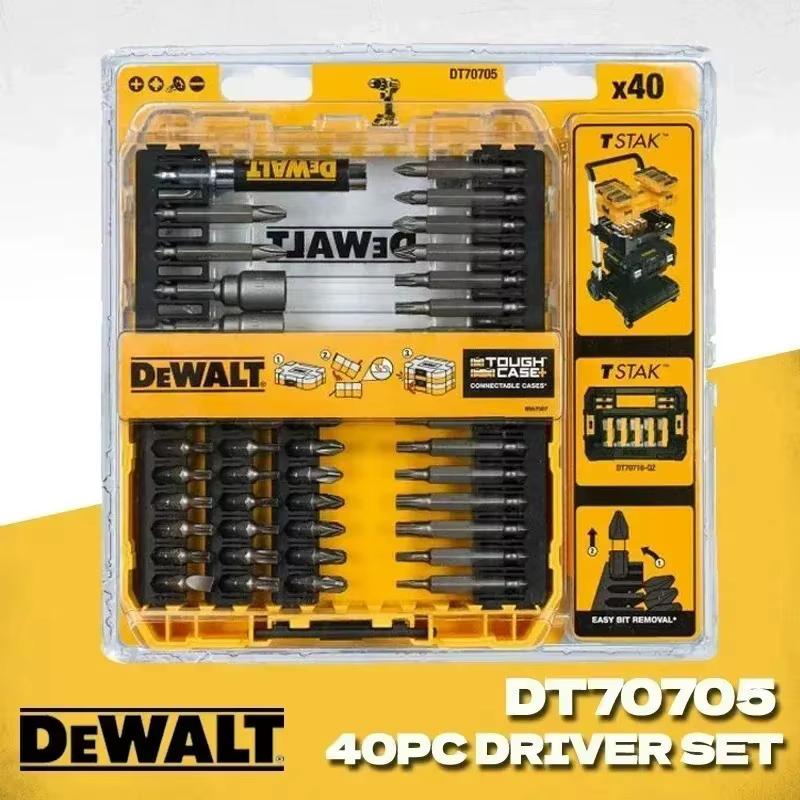 DEWALT DT70705 jeu d'embouts de tournevis dans un boîtier robuste 40 pièces jeu