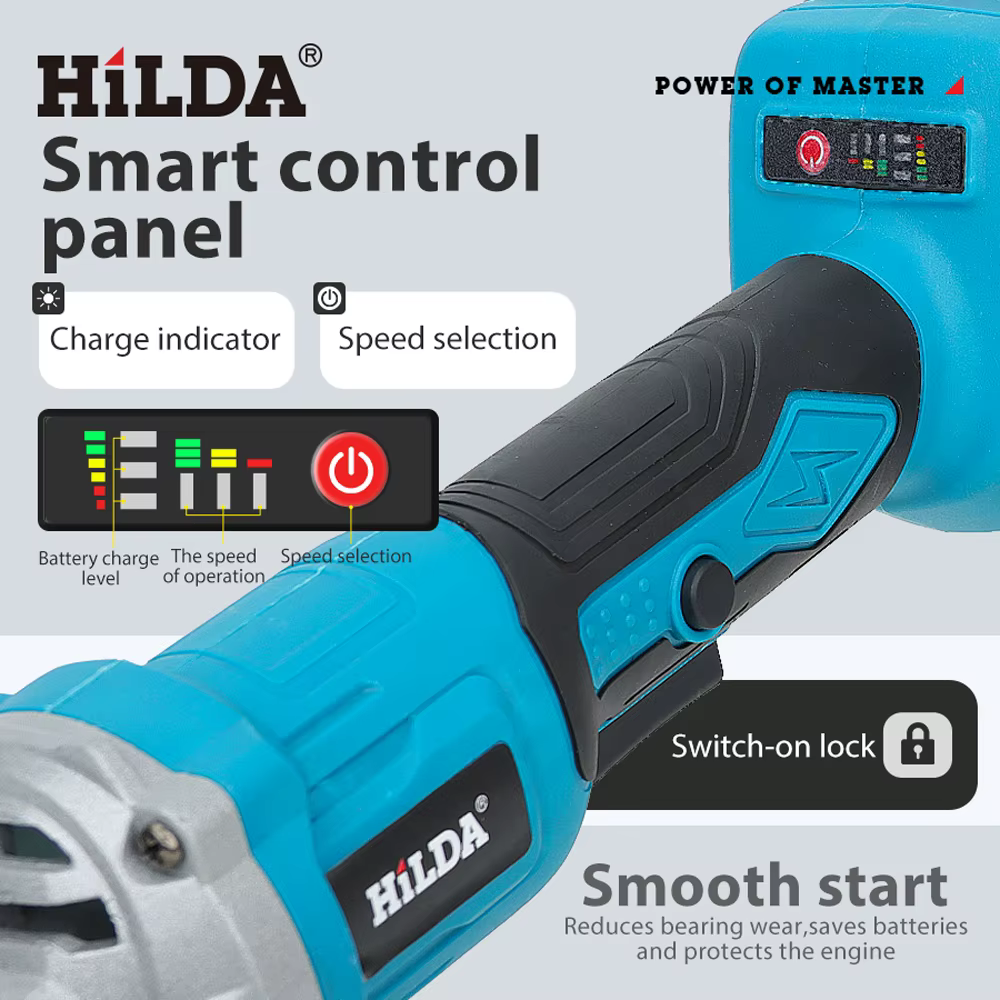 HILDA 21V meuleuse d'angle sans brosse à main coupe outil électrique Rechargeable Machine de polissage