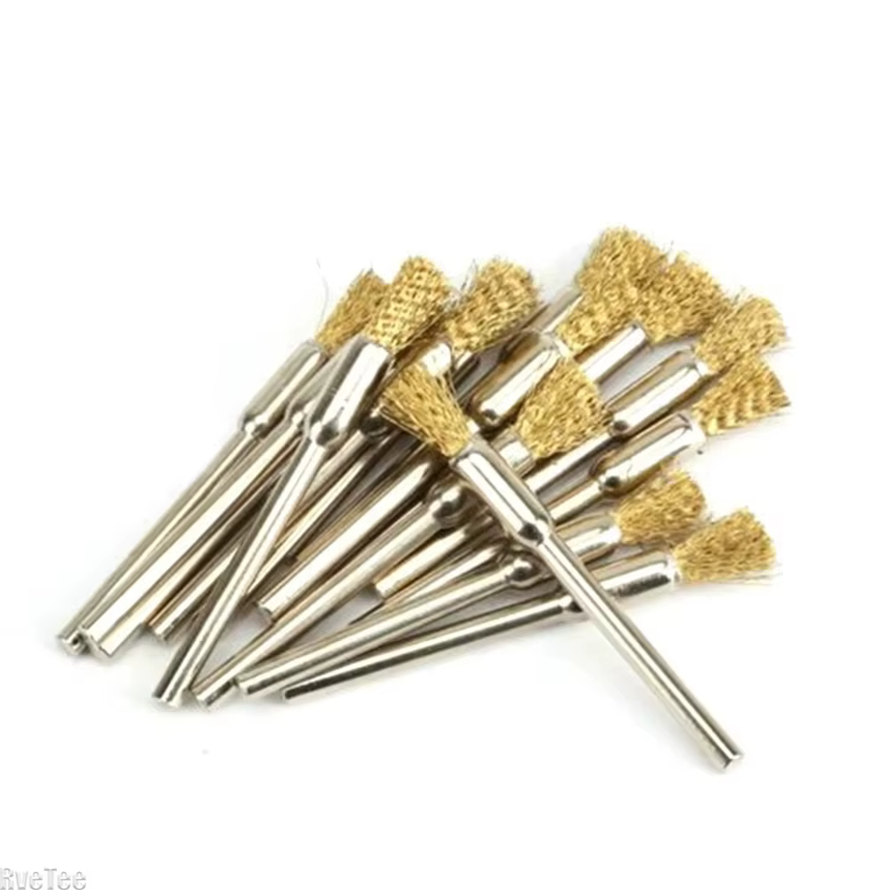 15 pièces de mini-brosses en fil de cuivre pour outils rotatifs