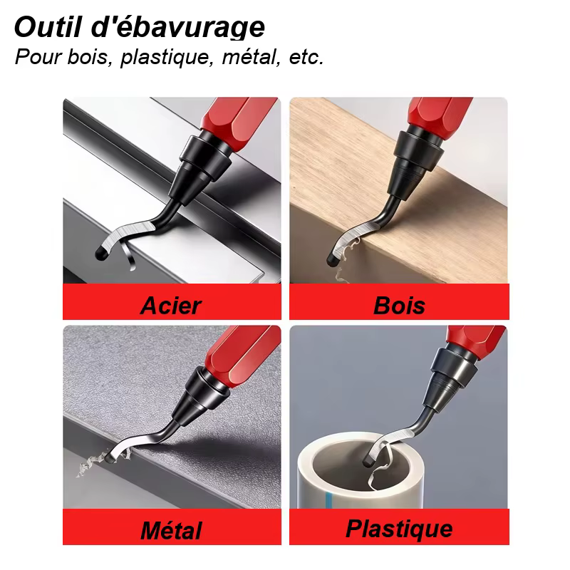 Kit de débavurage métallique : Couteau rotatif pour éliminer les bavures