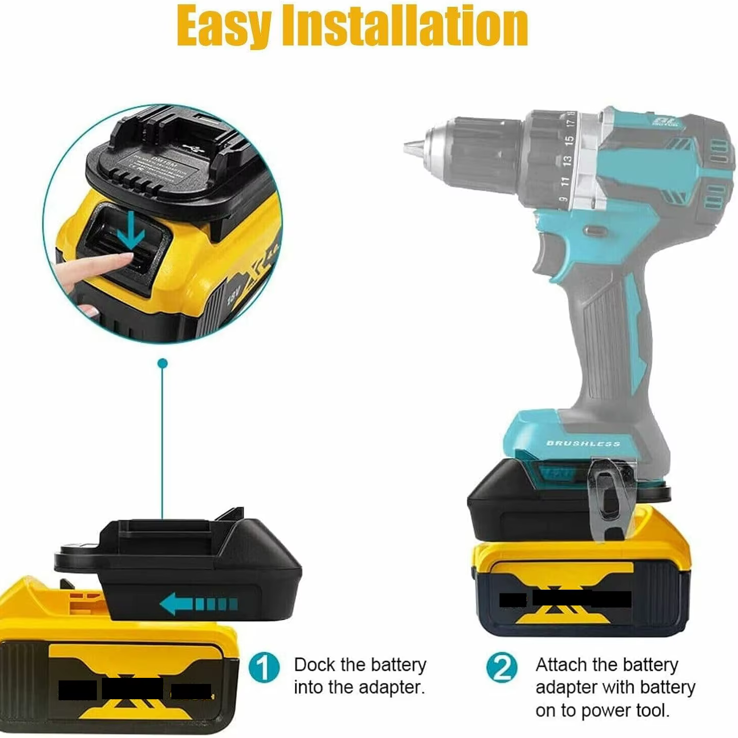 Adaptateur de batterie pour outils électriques