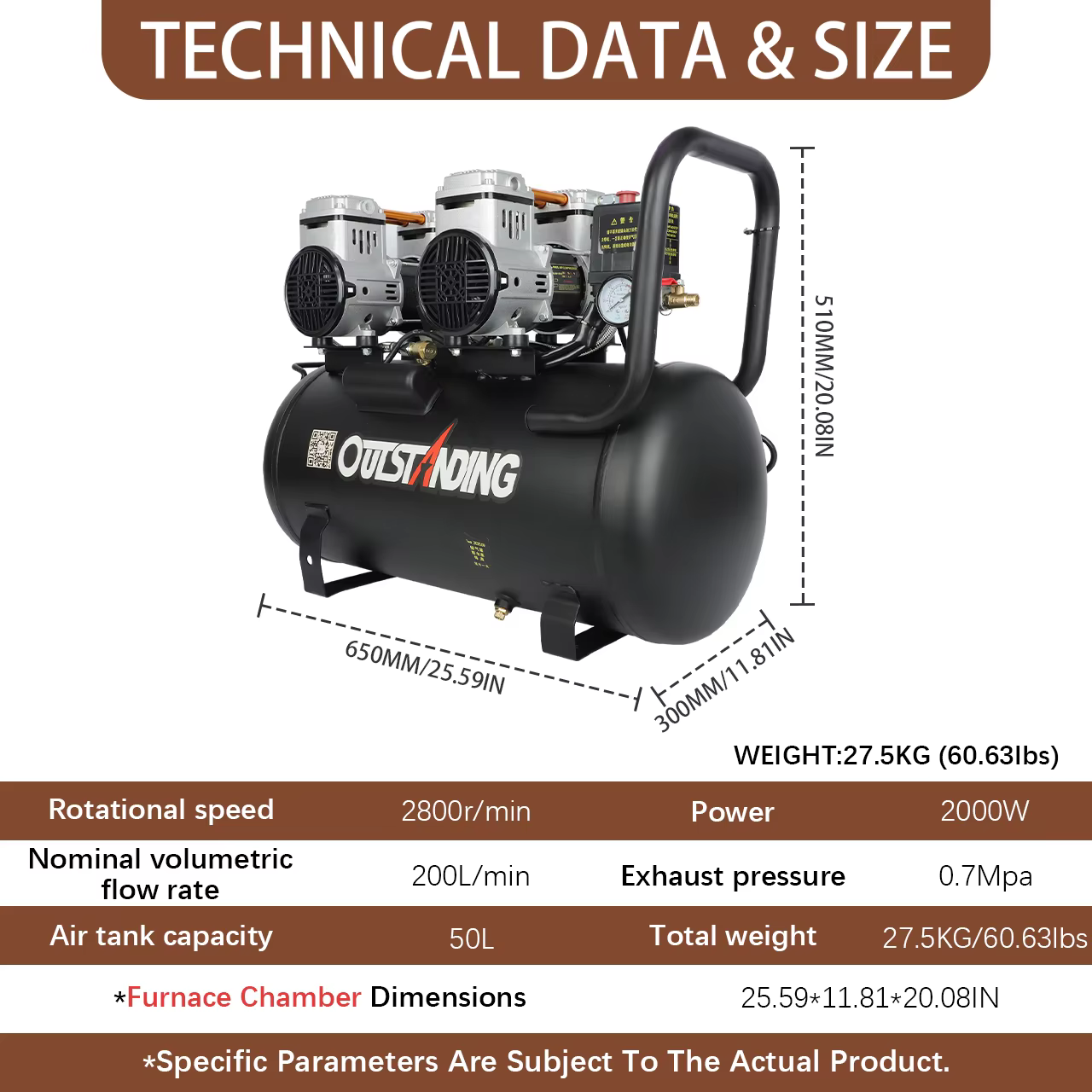 Compresseur d'air TOOLOTS 2800 tr/min avec réservoir de grande capacité pour outils de bijouterie