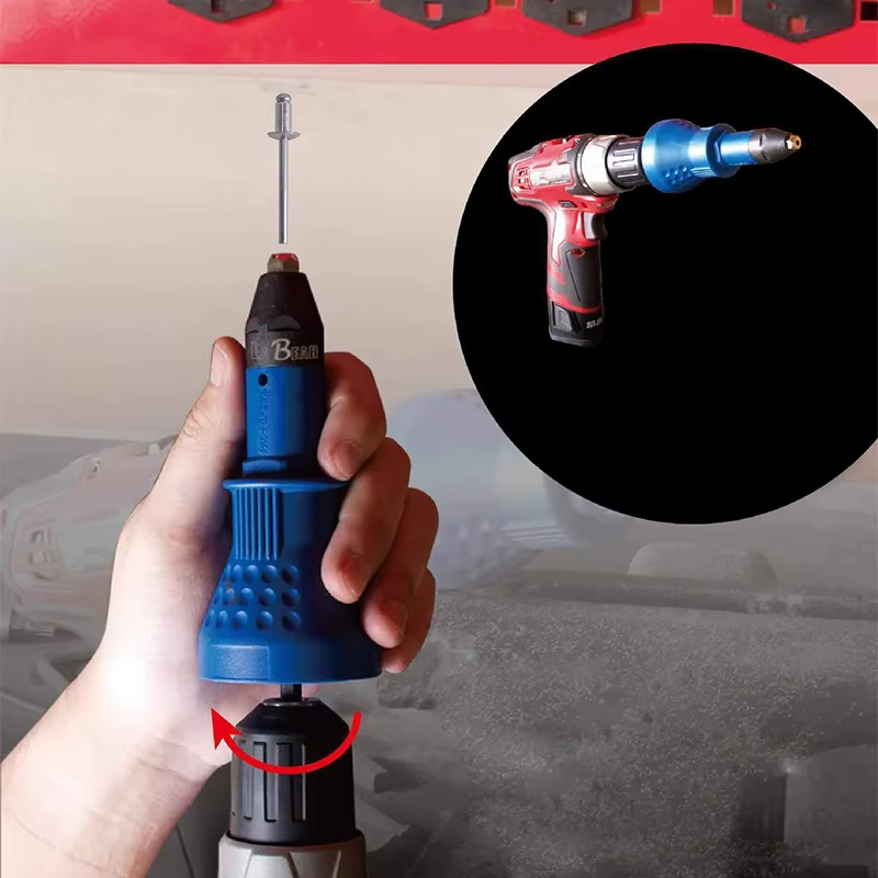 Adaptateur de perceuse à riveter