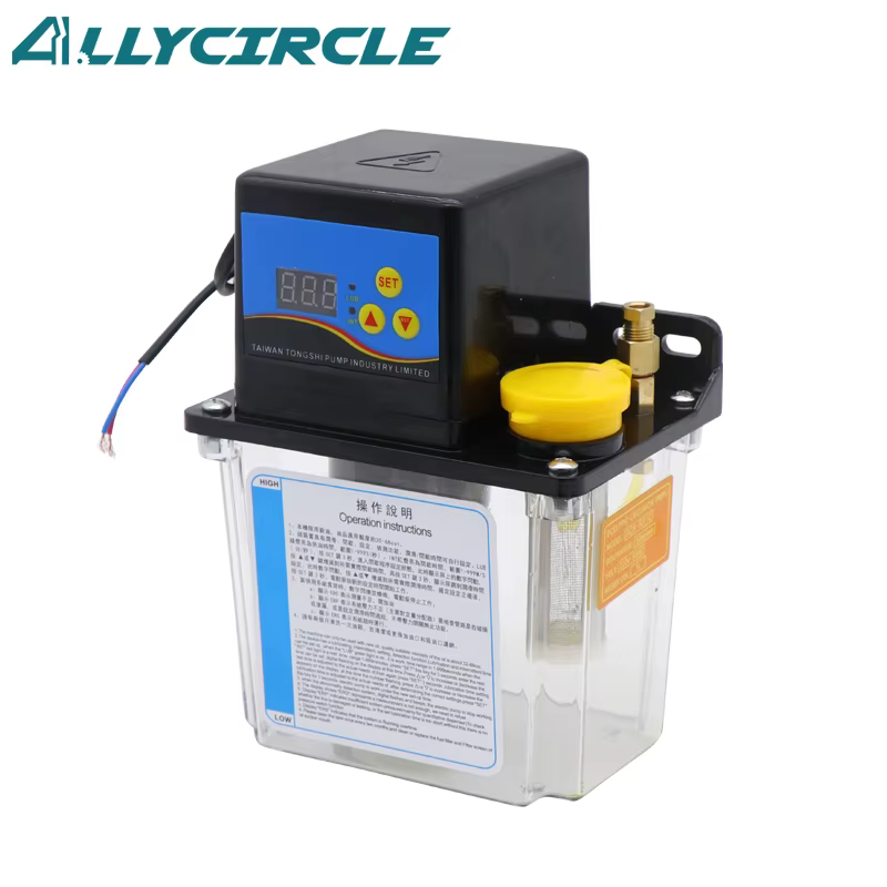 Pompe à huile de lubrification automatique électrique pour machine à graver CNC, 1L, 110V, 220V, 2L, 4mm, 6mm