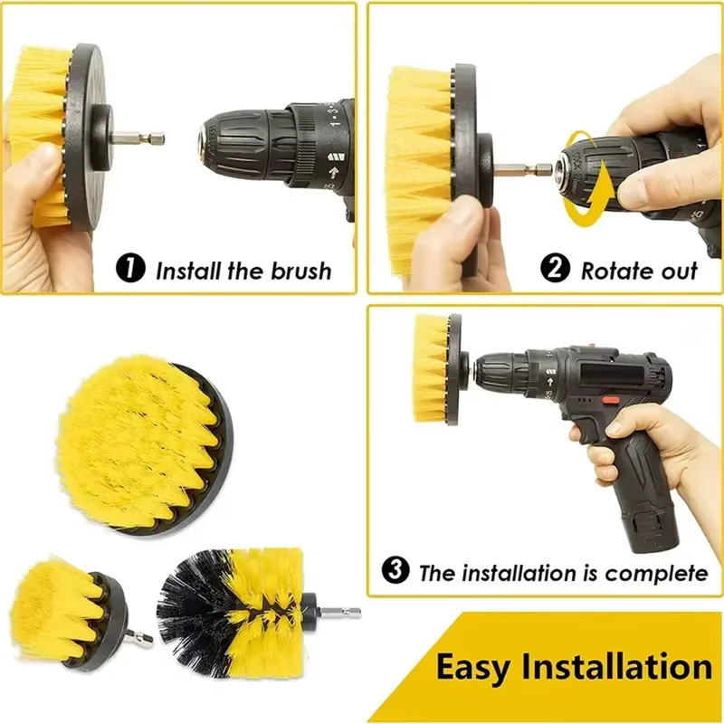 Ensemble de brosses de nettoyage pour perceuse