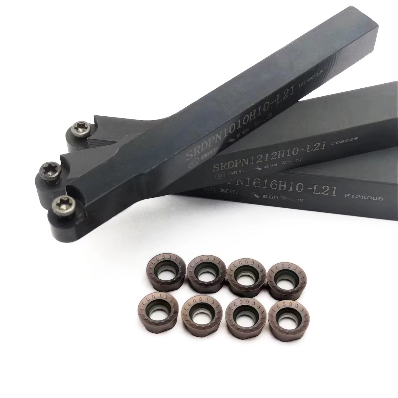 SRug N SRDPN1010H10-L21 SRDPN1212H10-L21 SRDPN1616H10-L10 barre d'alésage porte-outil externe RPMT10T3MOE-JS inserts en carbure VP15TF