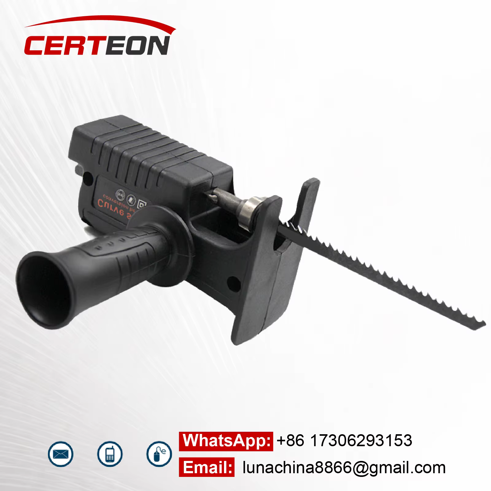 Adaptateur Perceuse en Scie Sabre Accessoire à Changement Rapide Coupe Bois Branches Tubes Métalliques Outil Électrique DIY