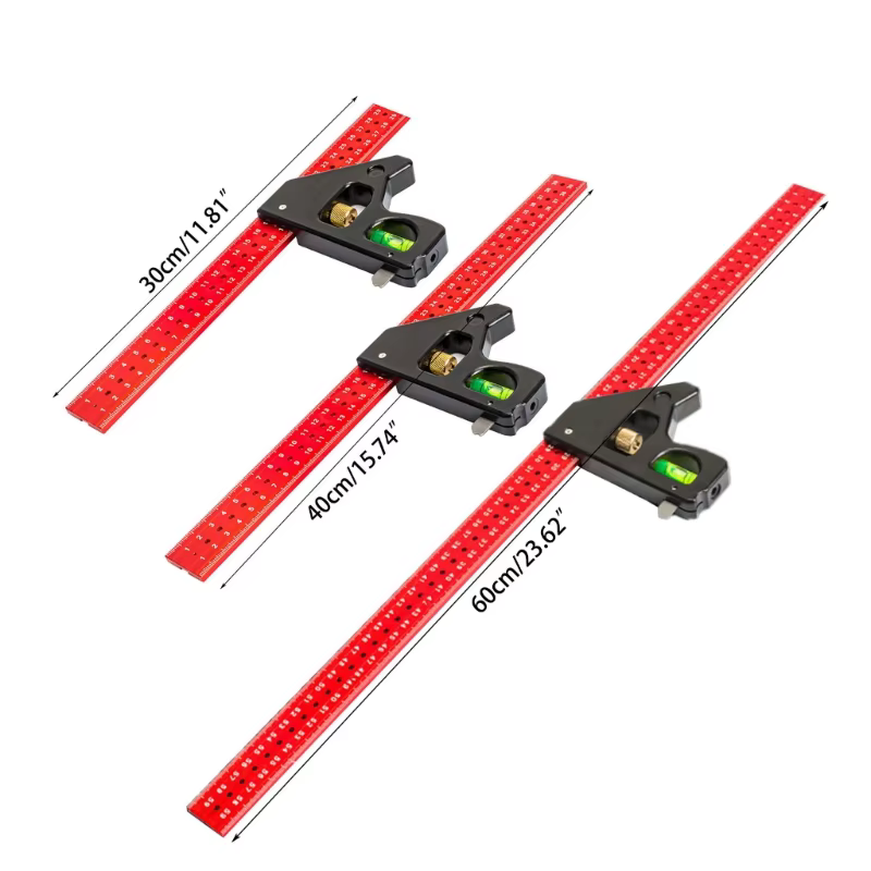 XXUA Multifonctional Carpenter Combination Square Aluminium ALLIAG