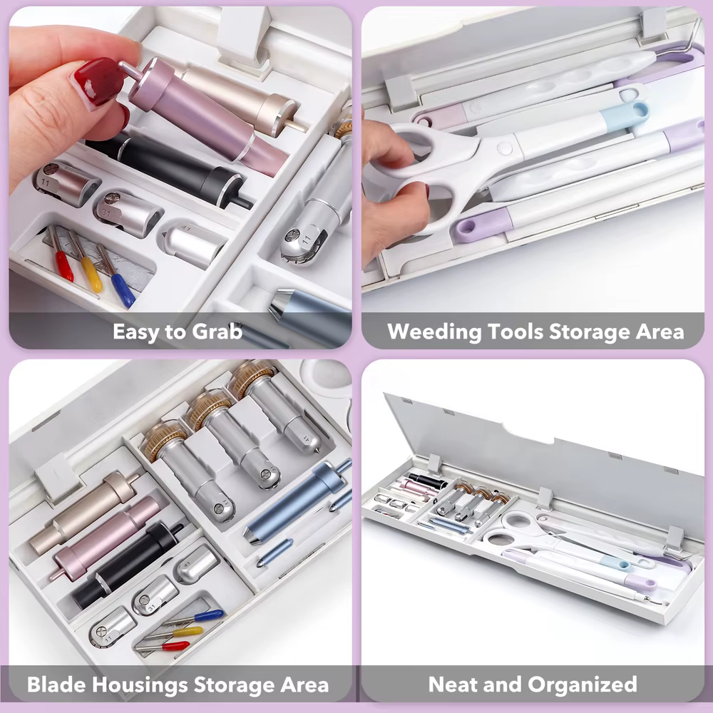 Insert de rangement pour outils compatible avec Cricut Maker 3 et Maker, plateau pour kit d'outils de désherbage, organisateur d'accessoires pour lames et embouts