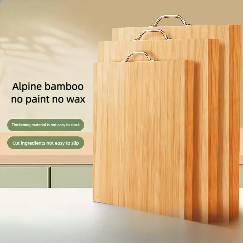 Grande planche à découper rectangulaire en bambou, planche à découper épaissie en bois massif, planche à découper pour fruits