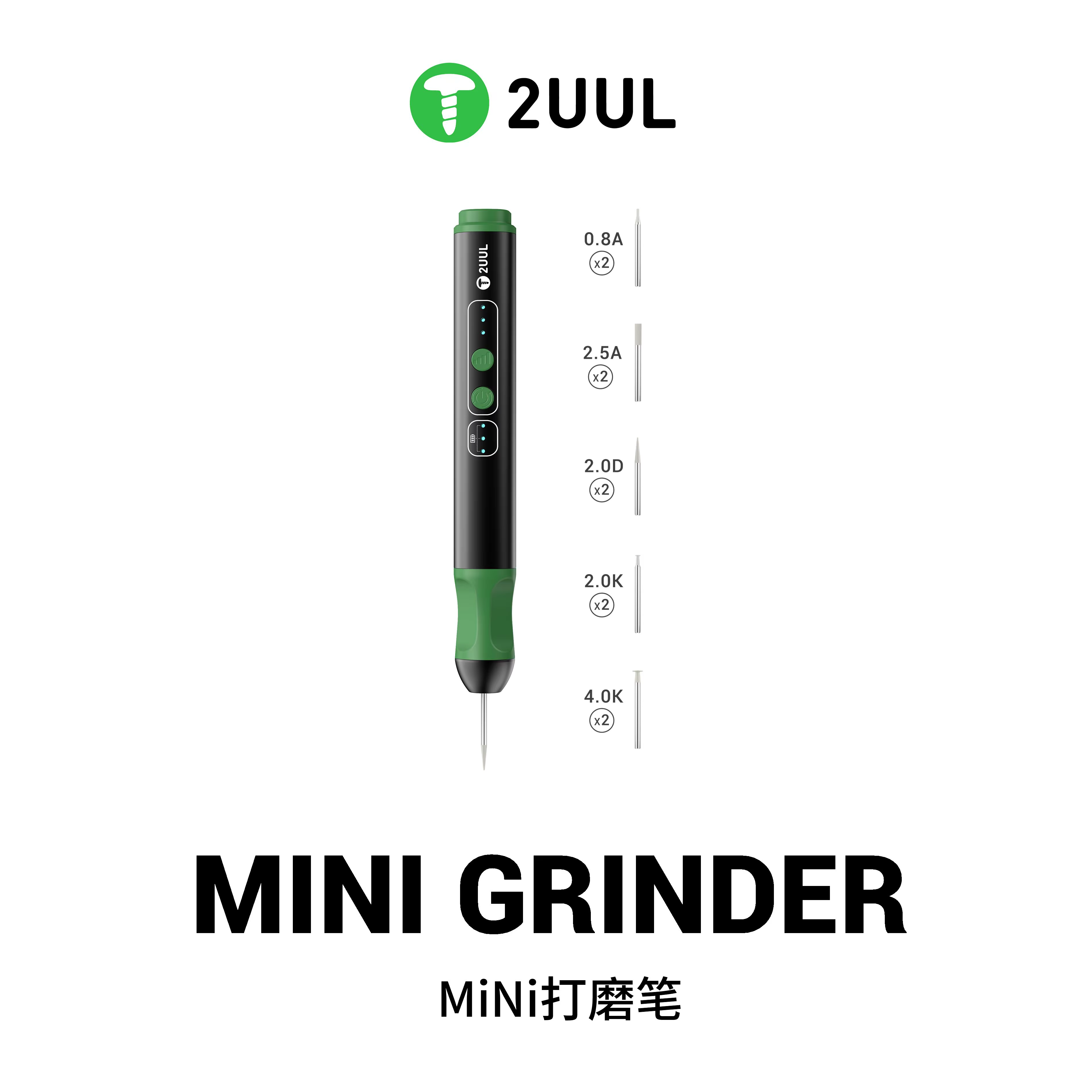 2UUL DA86 Mini meuleuse électrique contrôle de précision stylo de polissage Portable avec 5 vitesses puissance réglable pour le meulage de la carte mère