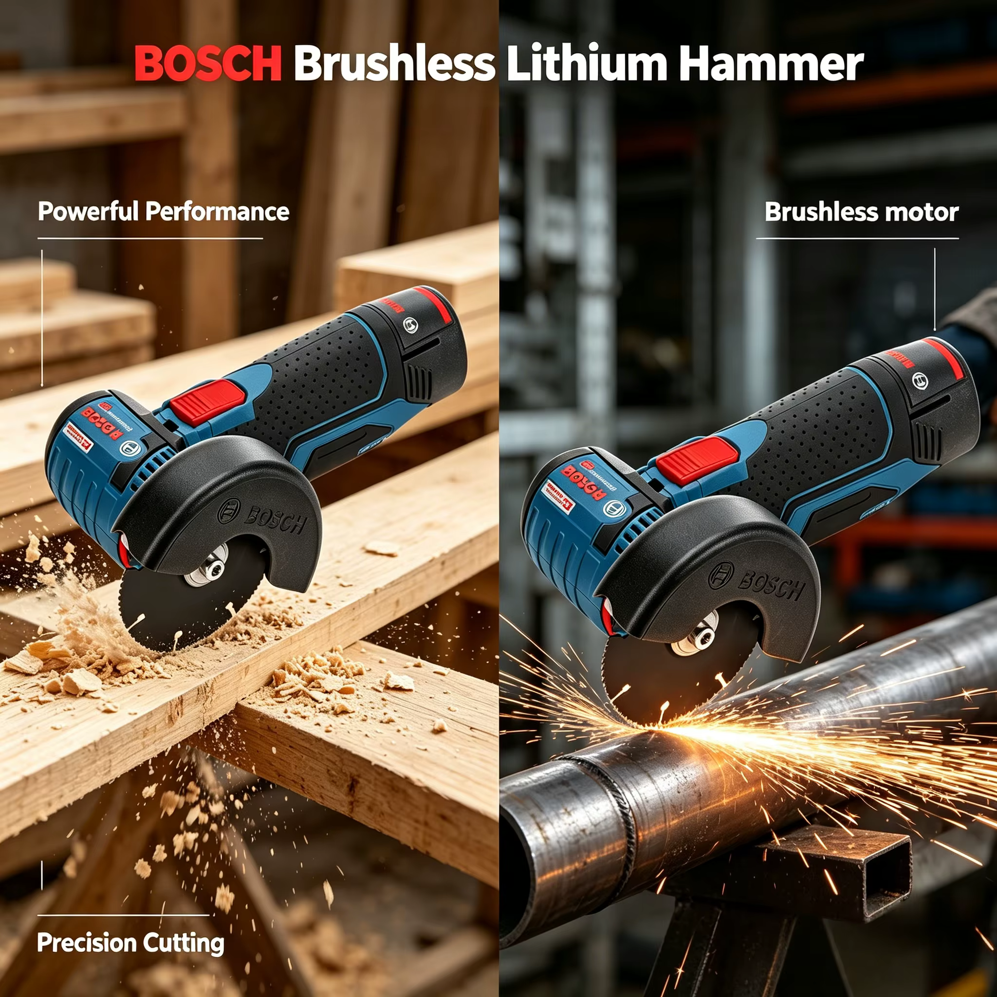 Nouvelle meuleuse miniature Bosch GWS 12V-76, blocage du mandrin pour un changement rapide des disques, boîtier durable pour un usage domestique et professionnel léger