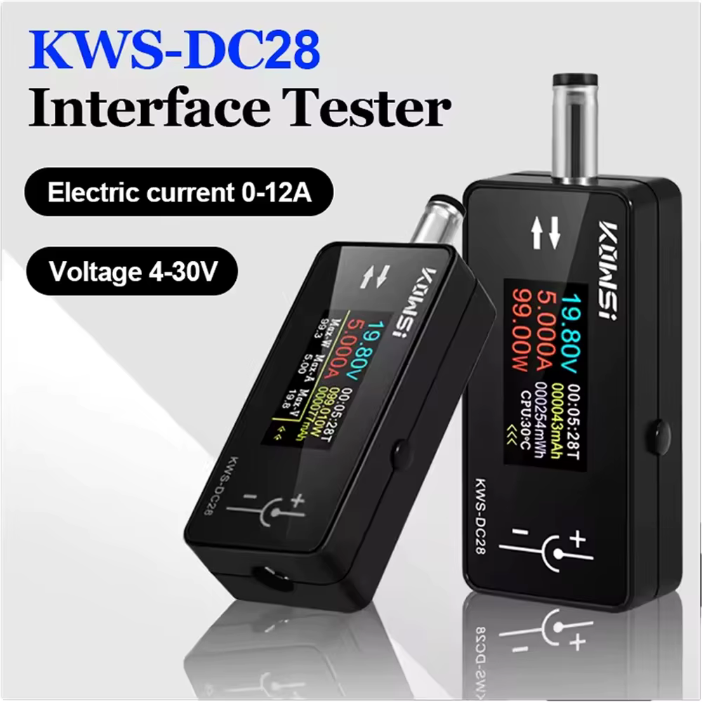 DC28 0.96 pouces TFT HD affichage numérique voltmètre cc compteur de puissance téléphone portable testeur de charge