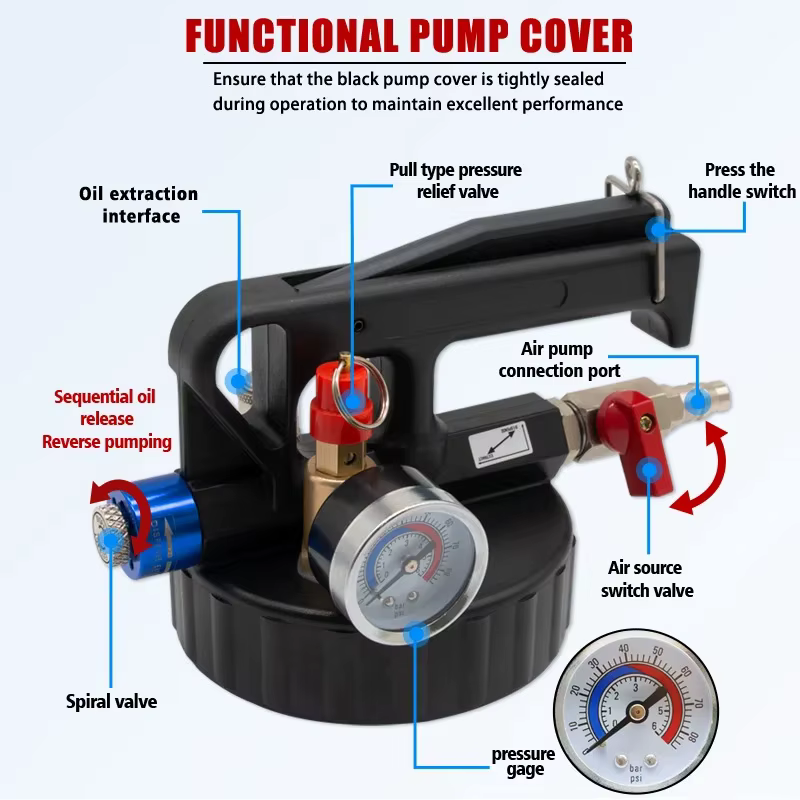 Outil de remplissage d'huile de transmission pneumatique