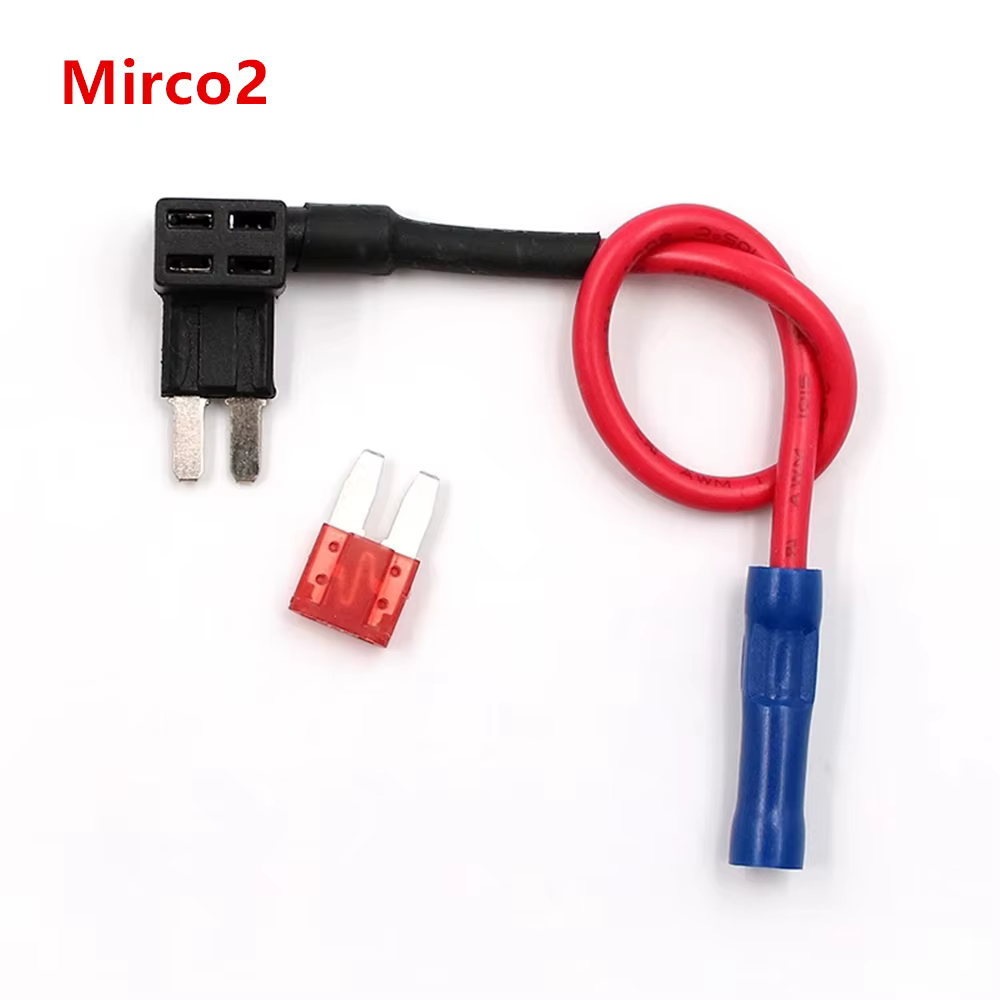 Porte-fusible 12V, adaptateur de robinet de circuit supplémentaire Micro2 Mini petit fusible automatique à lame ATM APM Standard avec support avec fusible de voiture à lame 10A