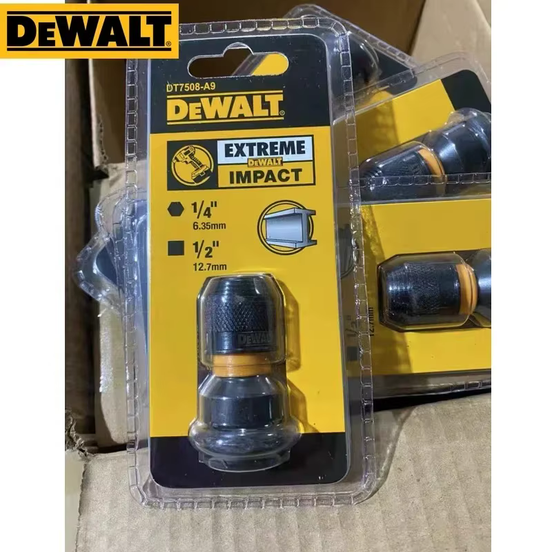 DEWALT DT7508 adaptateur de clé à chocs DT7508-QZ 1/4 "hex à 1/2" accessoires d'outils carrés jeu de clés à cliquet convertisseur d'entraînement