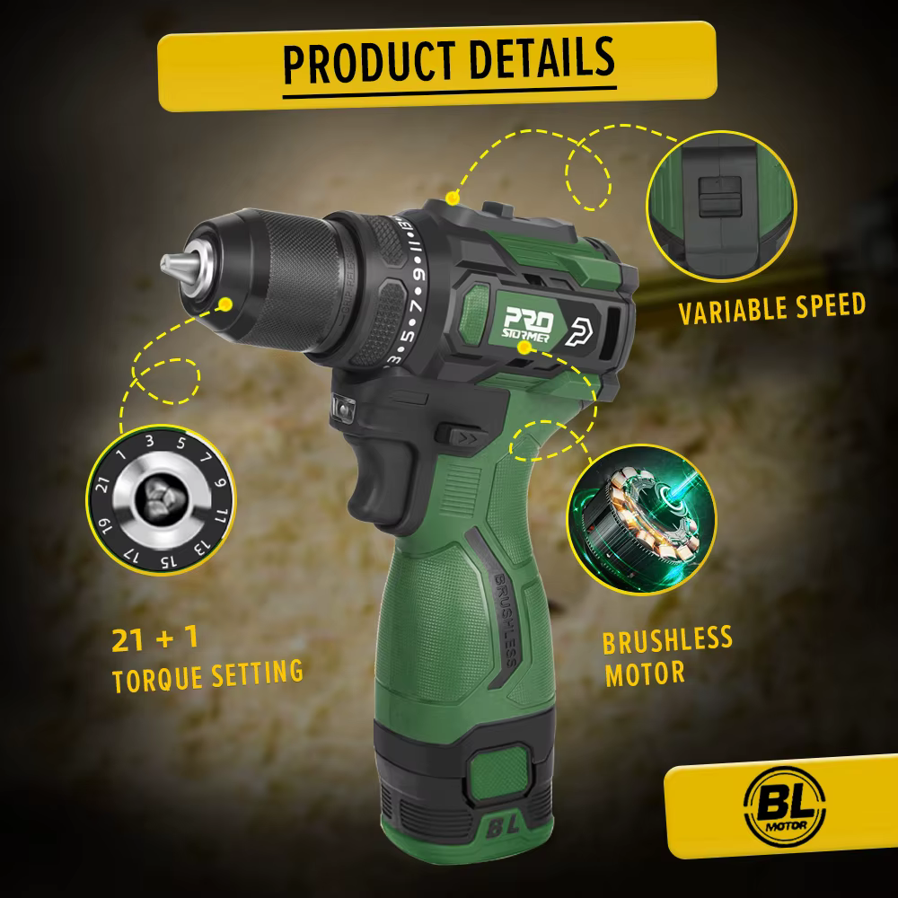 PROSTORMER – perceuse électrique sans balais 17V