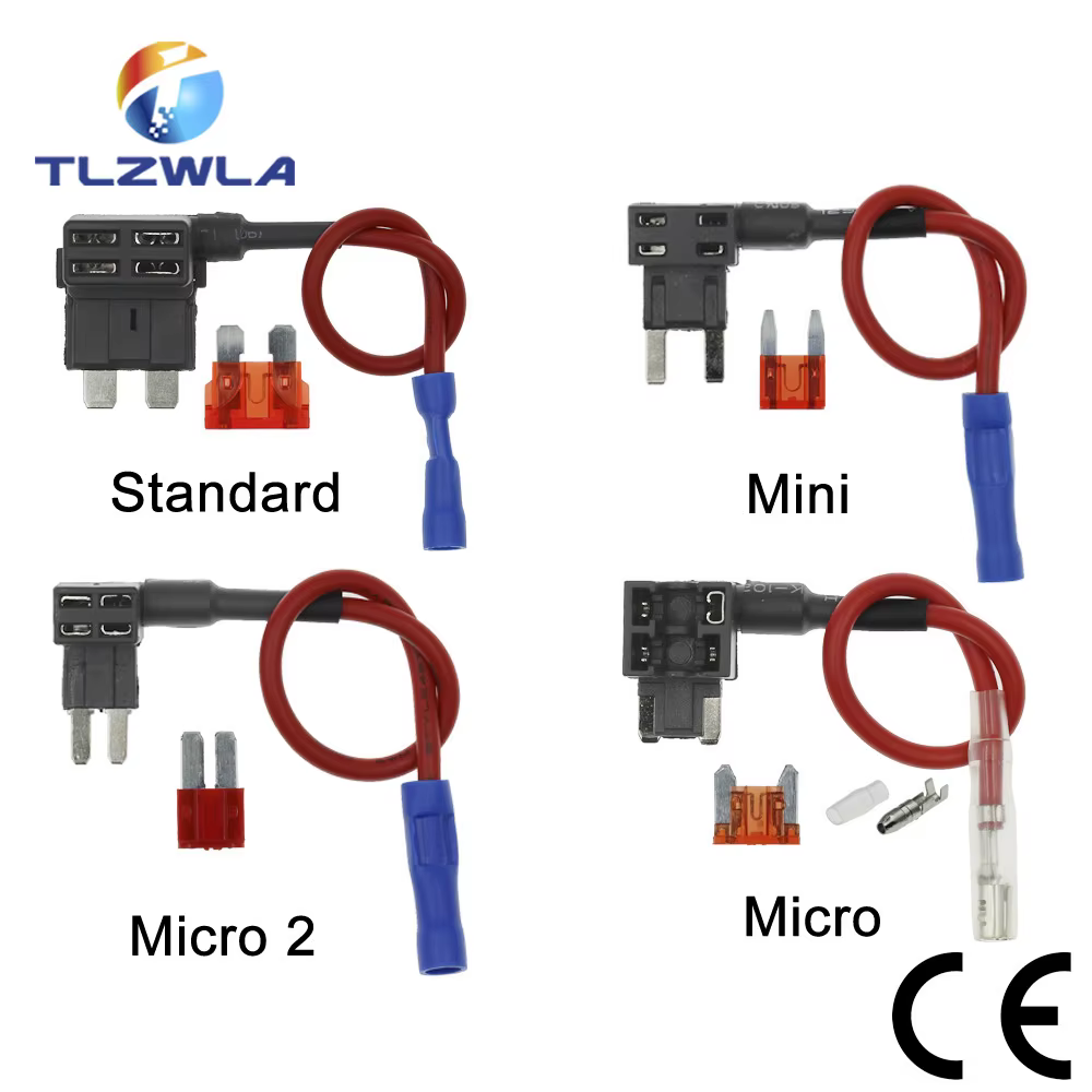 Porte-fusible de voiture MINI petit format moyen 12V, adaptateur de robinet de circuit supplémentaire avec Micro Mini fusible à lame ATM Standard 10A