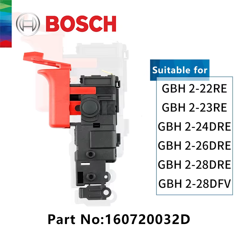 Bosch GBH2-20/2000/22/24/26E/28/DRE Perceuse à percussion électrique interrupteur de commande