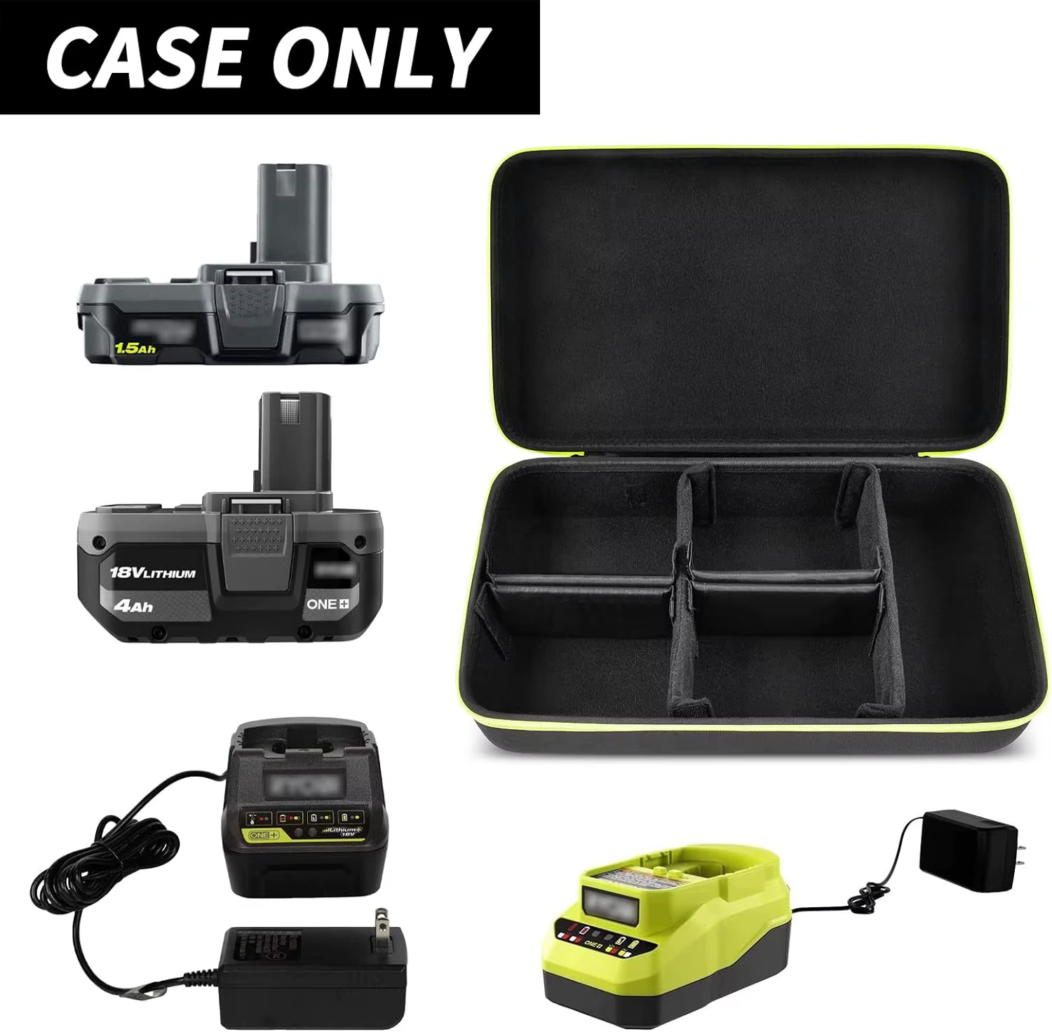Coque compatible avec batterie compacte Ryobi ONE+ 18 V lithium-ion 4