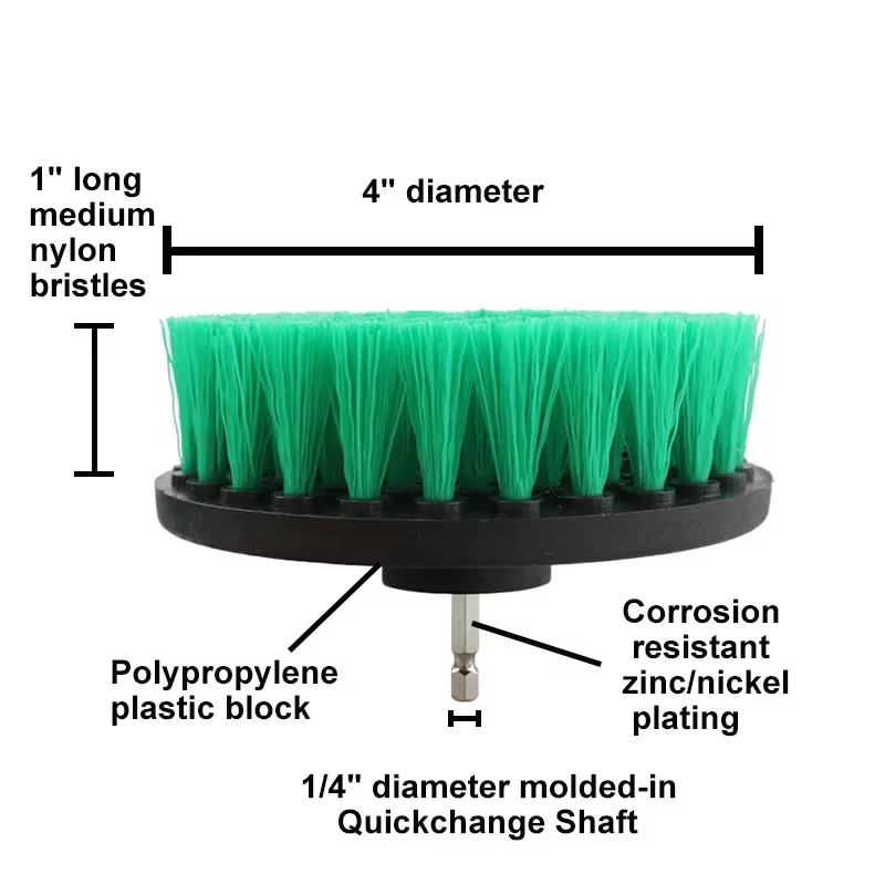 Brosse électrique en Nylon de 4 pouces