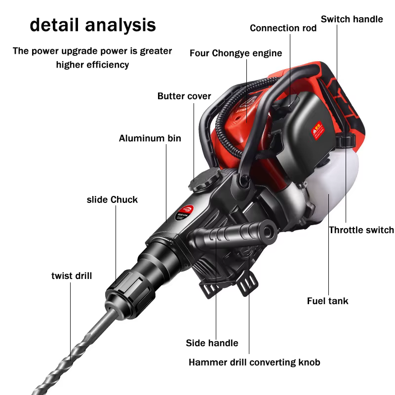 Perceuse à percussion à carburant 2200W