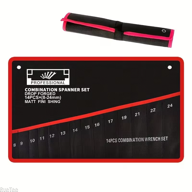 Organisateur d'outils à 14 poches. Sac de rangement pour clés durable avec poignée portable. Idéal pour l'organisation du garage et de l'atelier.