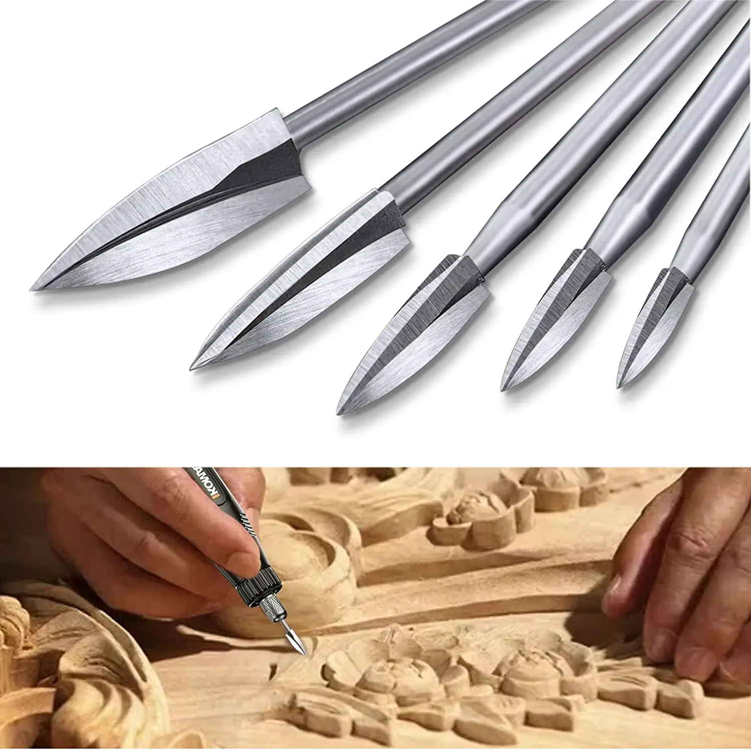Outils de sculpture sur bois, accessoires de perceuse à graver, mèche, artisanat du bois, meulage du bois, outil de bricolage, montage universel pour outils rotatifs
