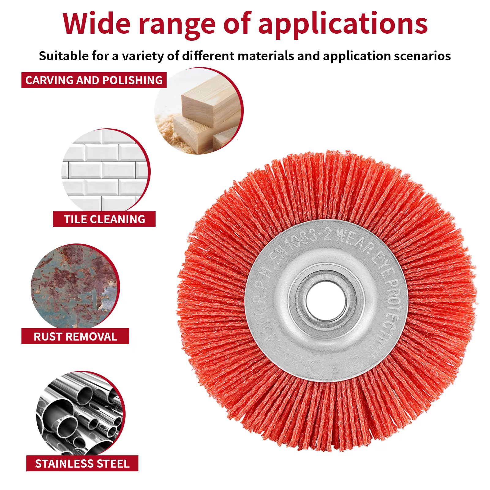 Meuleuse de brosse à roue en Nylon de 4 "5"
