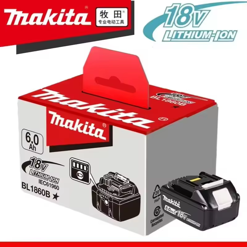 Batterie au lithium de remplacement 100% authentique Makita 3.0Ah 6Ah