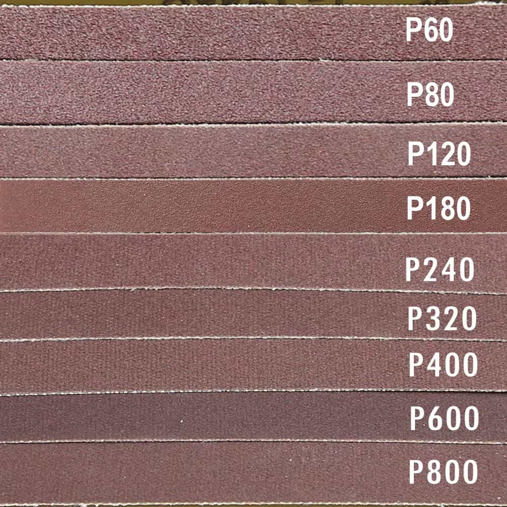 10 pièces 520x20mm/330x10mm/457x13mm bandes abrasives pour Mini ponceuse à bande pneumatique