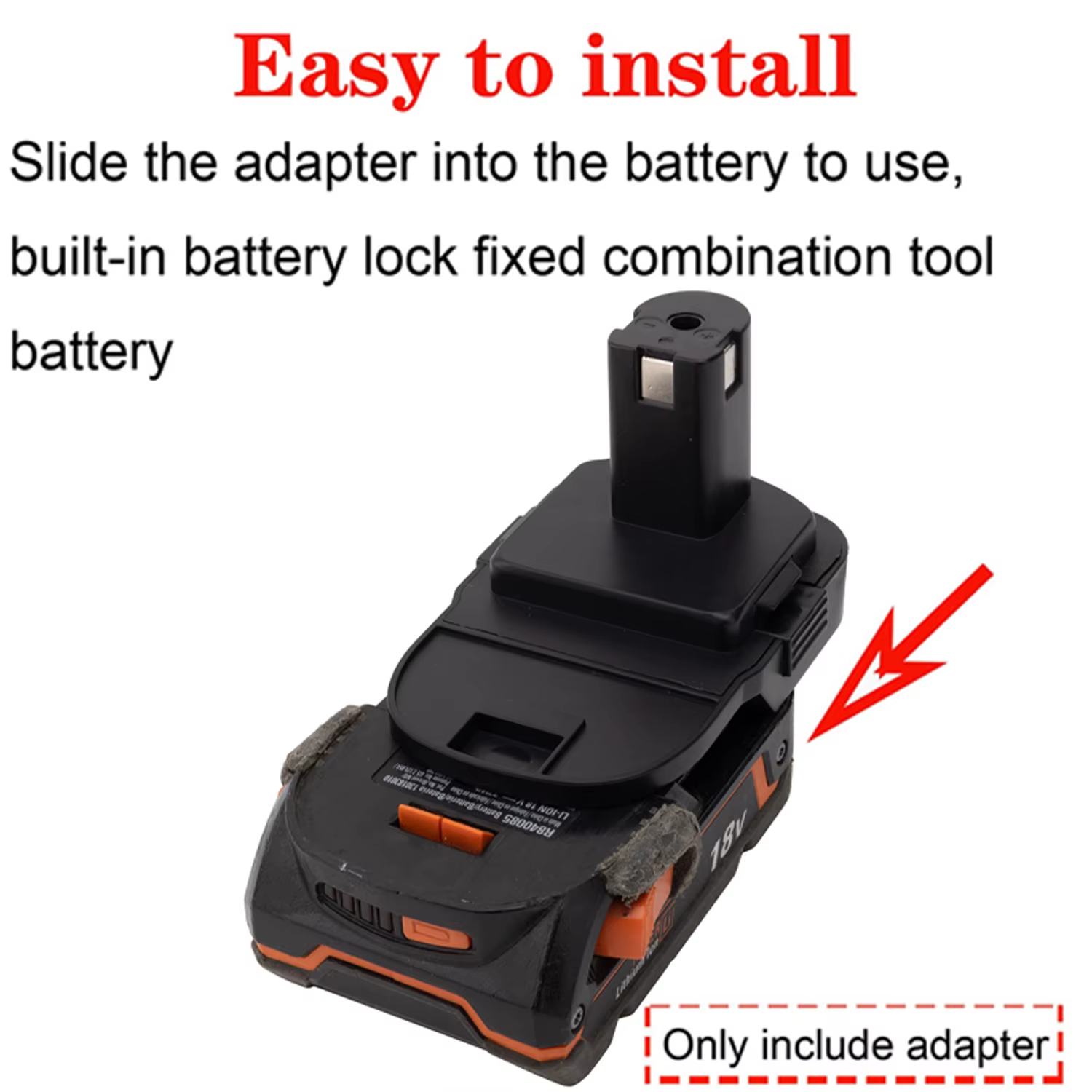 Adaptateur de batterie pour outil Ryobi 18V ONE+ Li-ion vers AEG RIDGID 18V