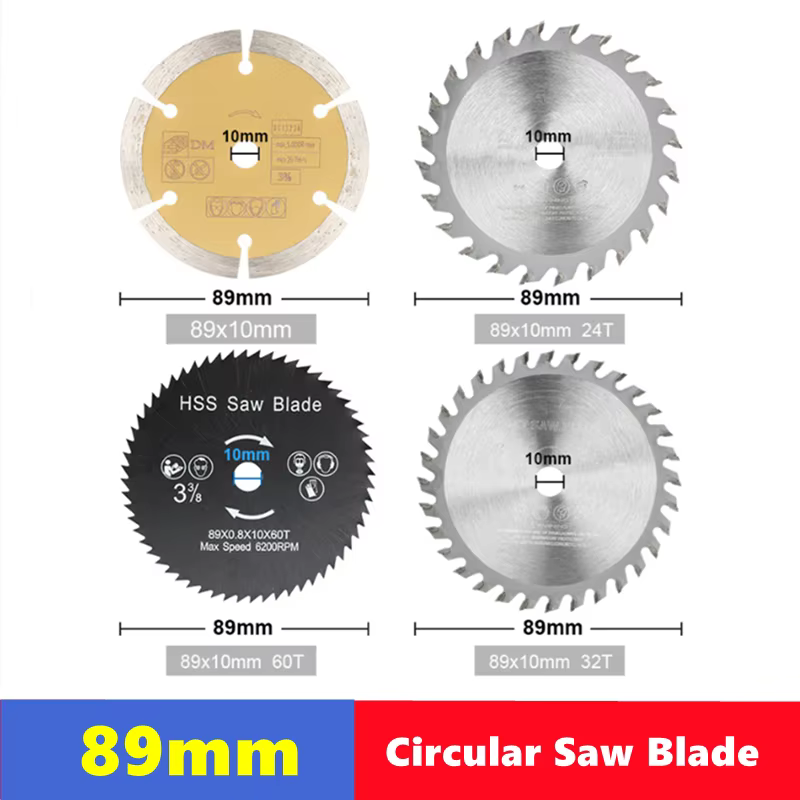 Lame de scie TCT 89x10mm disque de coupe du bois