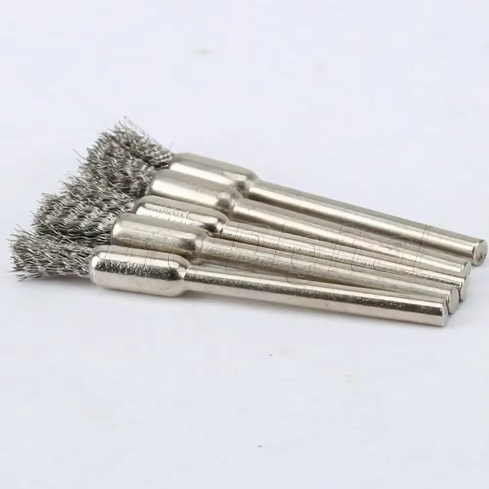 5 brosses à fil d'acier de 5 mm