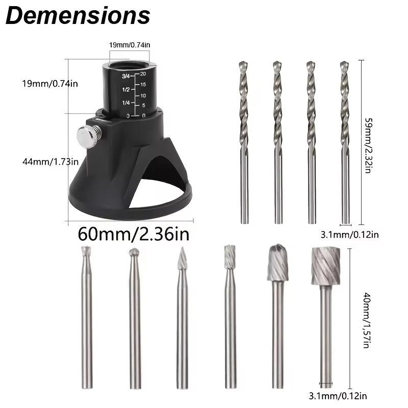 Guide de fixation pour fraise rotative