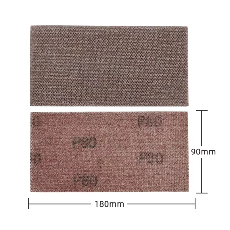 Papier abrasif sec rectangulaire 90 × 180mm maille sable 80-400 grain dos polaire aspirateur adapté au ponceuse Festool