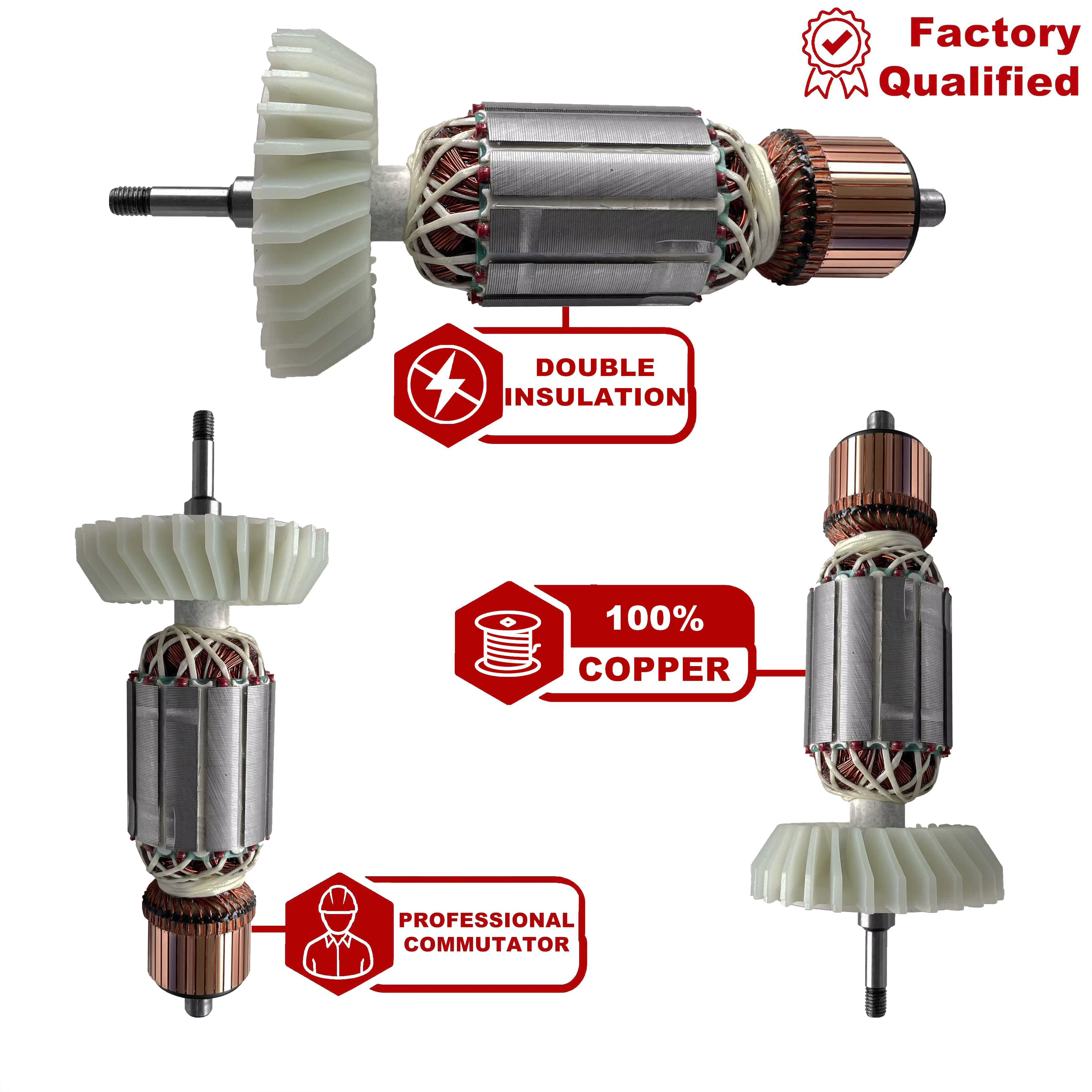 AC 220V 240V GA9050 GA7050 Induit Rotor Stator Field pour MAKITA Meuleuse Angulaire Pièces de rechange